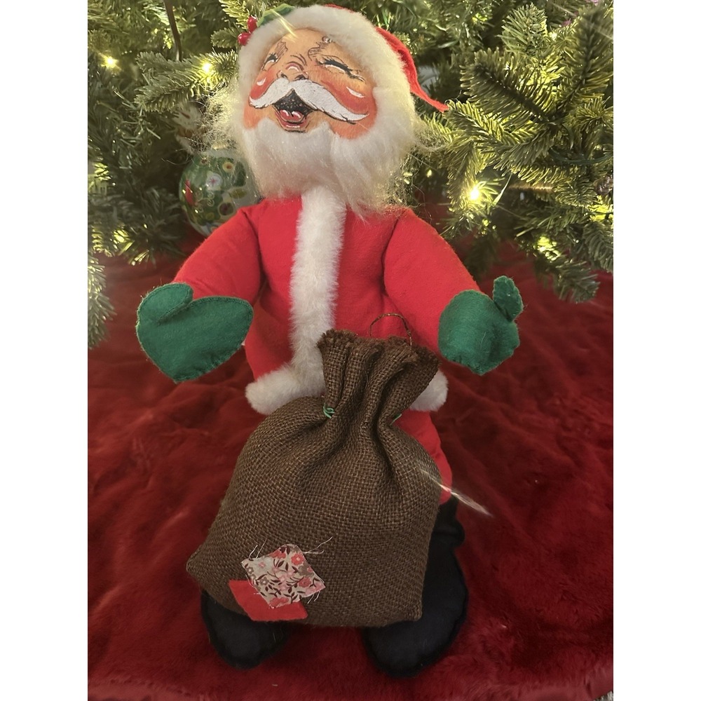 Vintage Annalee LARGE‎ 16"    Santa Claus Doll WITH GIFTS BAG